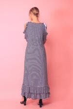 Suknelė su raukiniais, ilga - Image 3