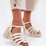 Sandalai su kulnu modelis 211947 Step in style