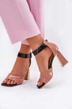 Sandalai su kulnu modelis 212823 Step in style