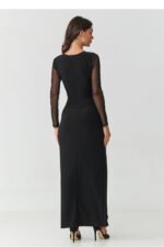 Long dress model 218110 Makadamia - Image 3