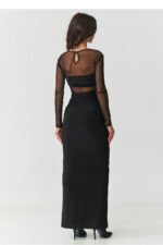 Long dress model 218306 Makadamia - Image 3