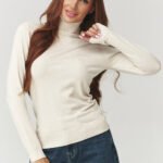 Turtleneck model 219739 Makadamia