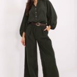 corduroy trousers model 220283 Italy Moda
