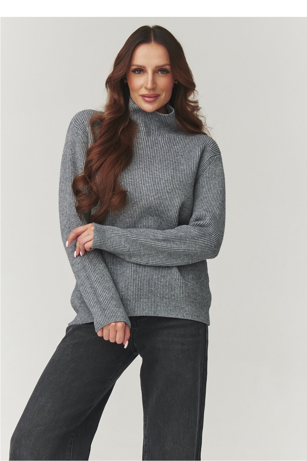 Turtleneck model 220772 Makadamia Aukštu kaklu megztinis modelis 220772 Makadamia - Image 1