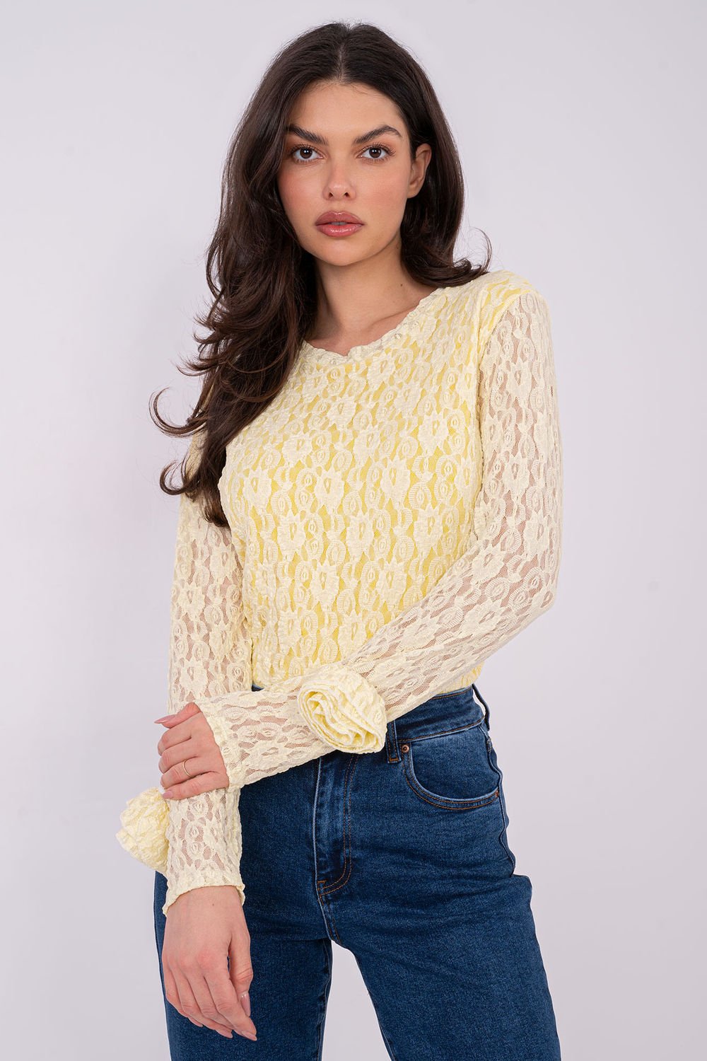 Lace blouse model 222453 Italy Moda Lace blouse model 222453 Italy Moda - Image 1