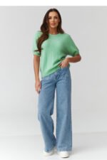 Short sleeve sweater model 224078 Makadamia - Image 2