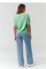 Short sleeve sweater model 224078 Makadamia - Image 3