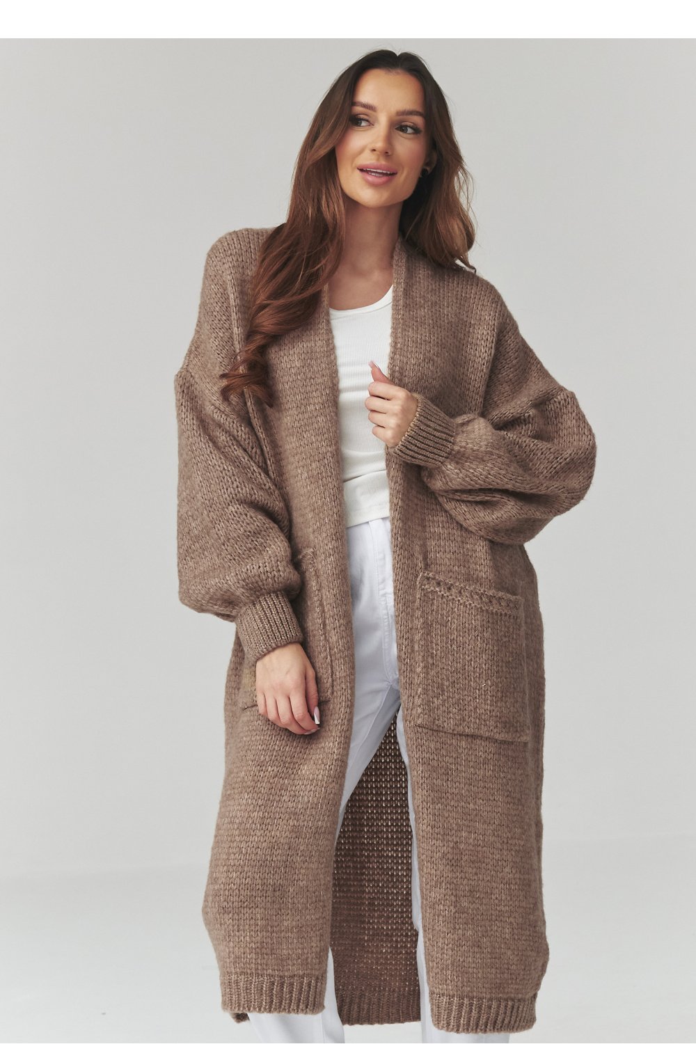 Cardigan model 226869 Makadamia Megztinis modelis 226869 Makadamia - Image 1